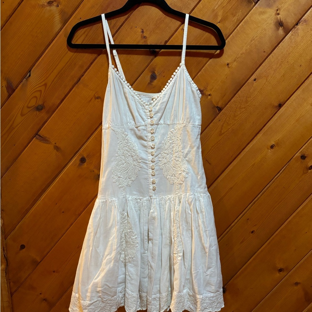 RAGA White Embroidered Mini Dress